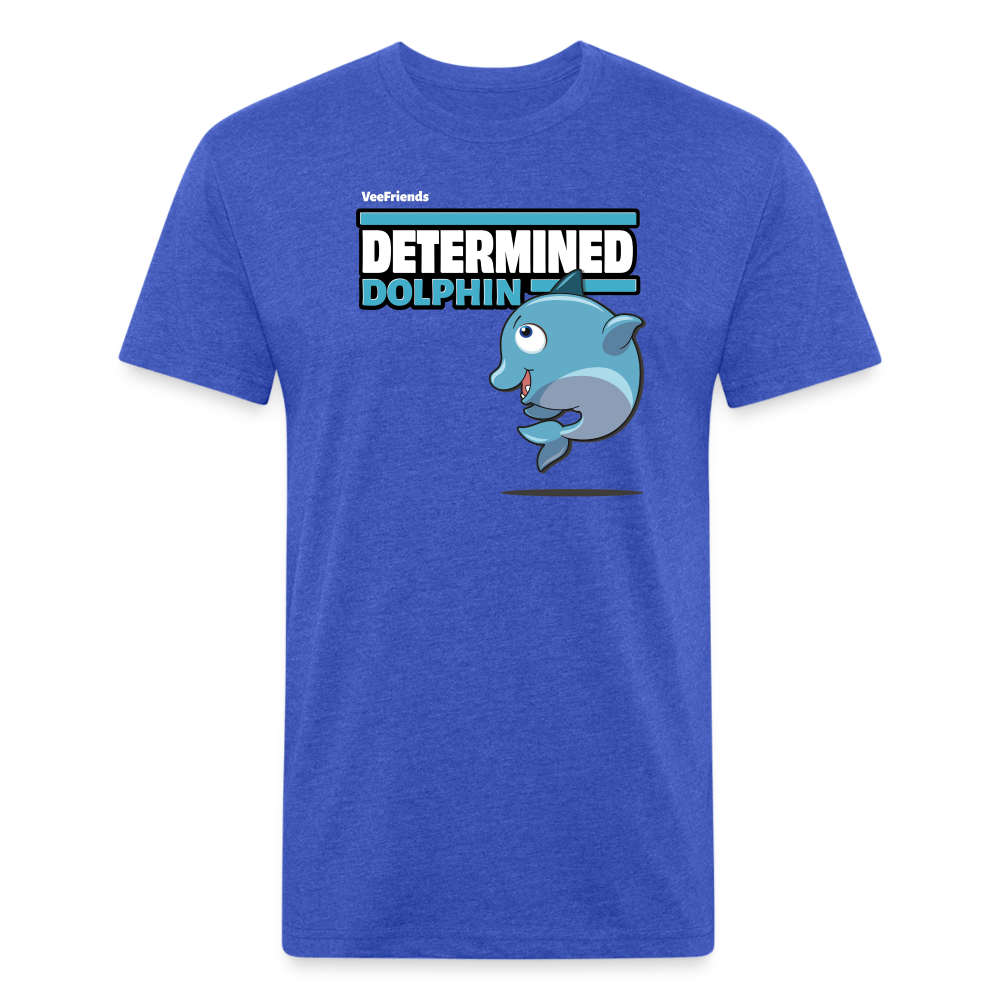 Determined Dolphin Character Comfort Adult Tee - heather royal