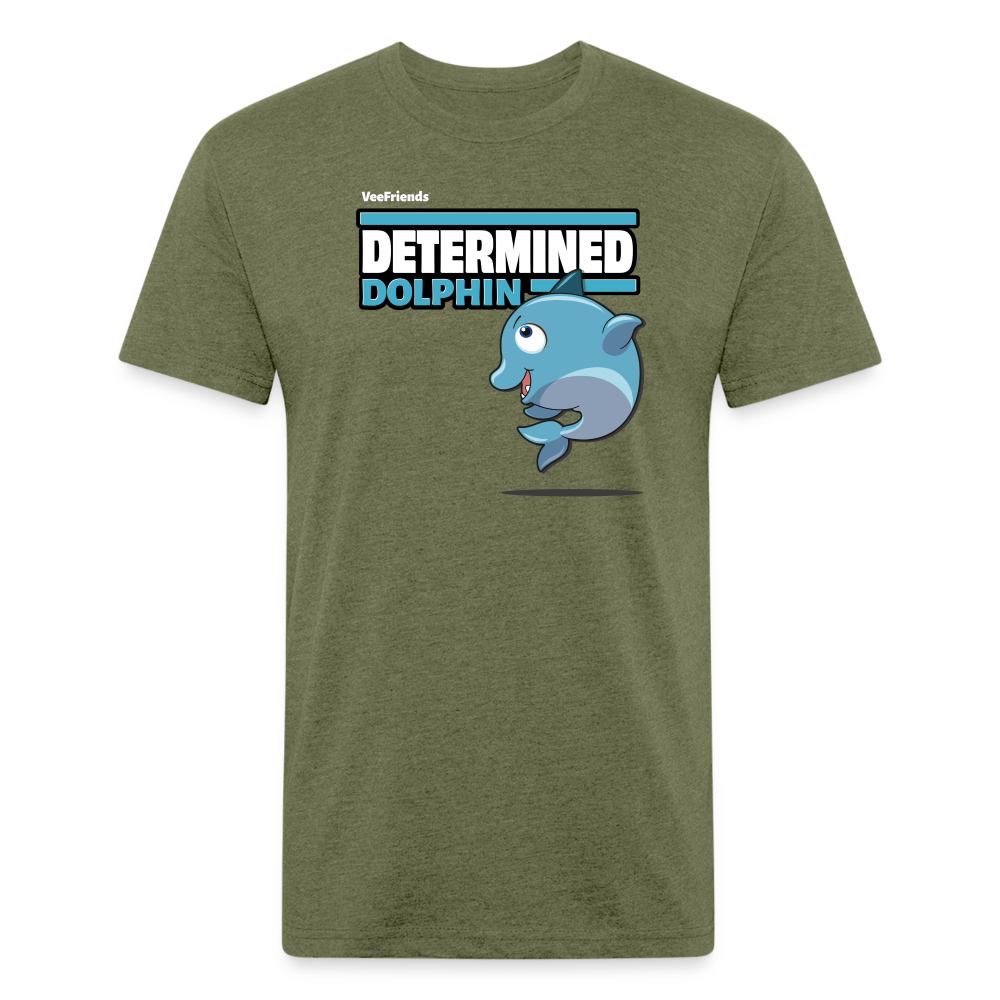
            
                Load image into Gallery viewer, Determined Dolphin Character Comfort Adult Tee - heather military green
            
        