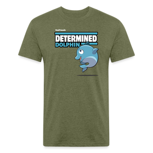 Determined Dolphin Character Comfort Adult Tee - heather military green