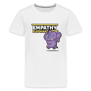 Empathy Elephant Character Comfort Kids Tee - white