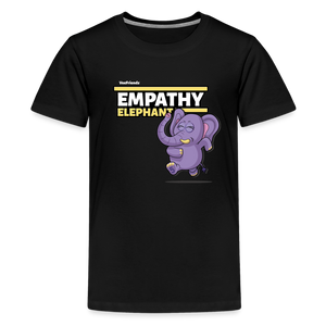 Empathy Elephant Character Comfort Kids Tee - black