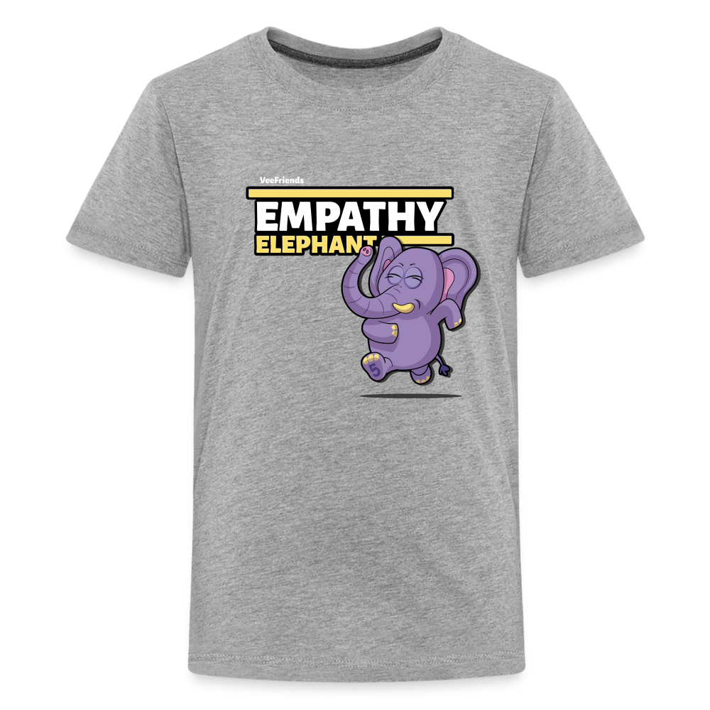 Empathy Elephant Character Comfort Kids Tee - heather gray