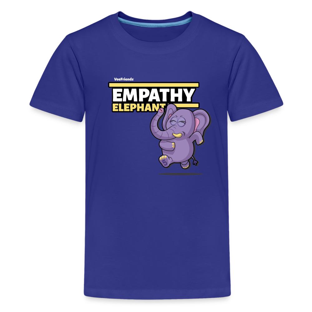 Empathy Elephant Character Comfort Kids Tee - royal blue