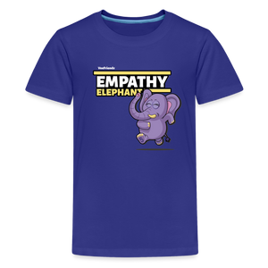 
            
                Load image into Gallery viewer, Empathy Elephant Character Comfort Kids Tee - royal blue
            
        