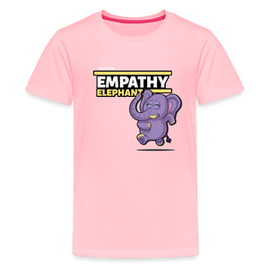 Empathy Elephant Character Comfort Kids Tee - pink