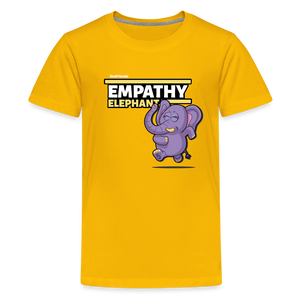 Empathy Elephant Character Comfort Kids Tee - sun yellow
