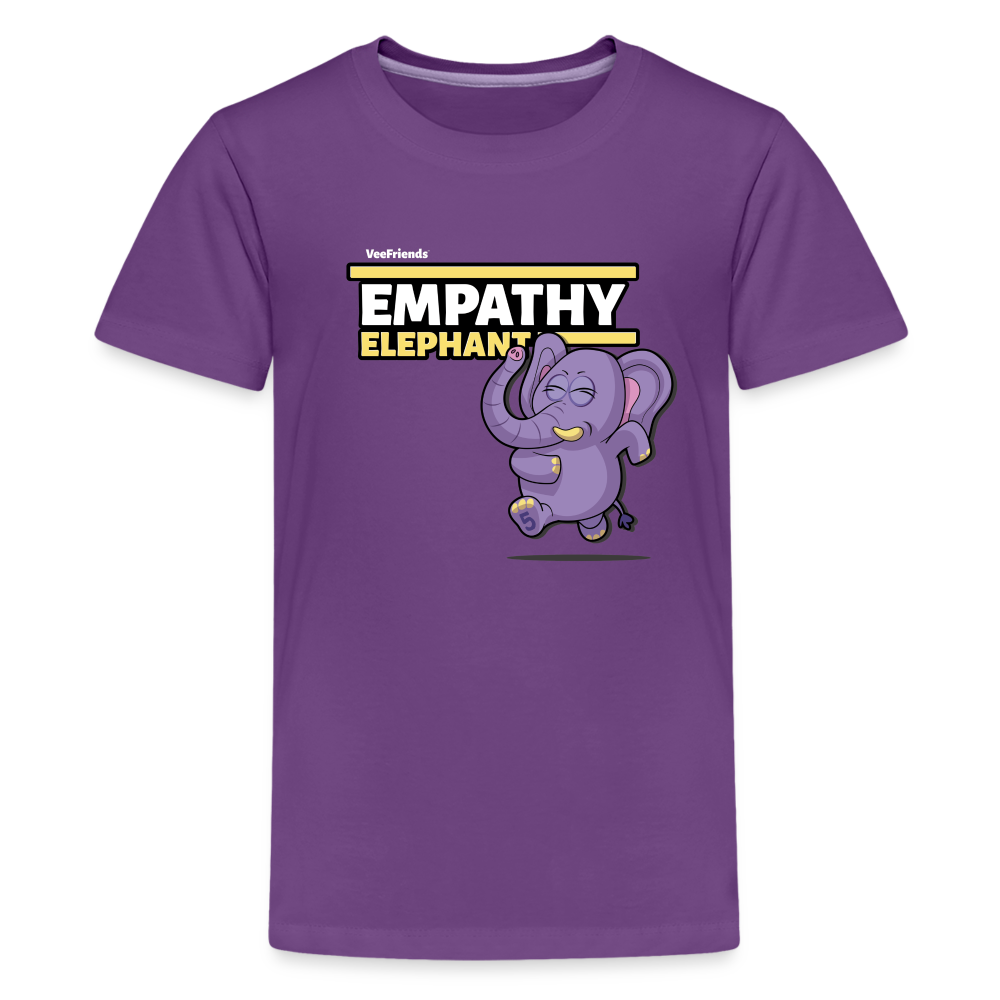 Empathy Elephant Character Comfort Kids Tee - purple