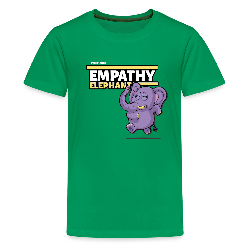 Empathy Elephant Character Comfort Kids Tee - kelly green