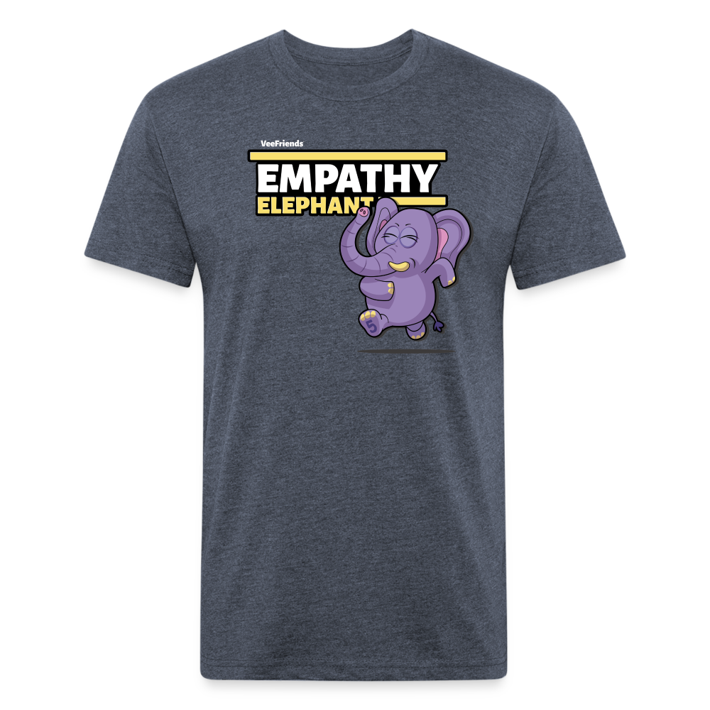 Empathy Elephant Character Comfort Adult Tee - heather navy