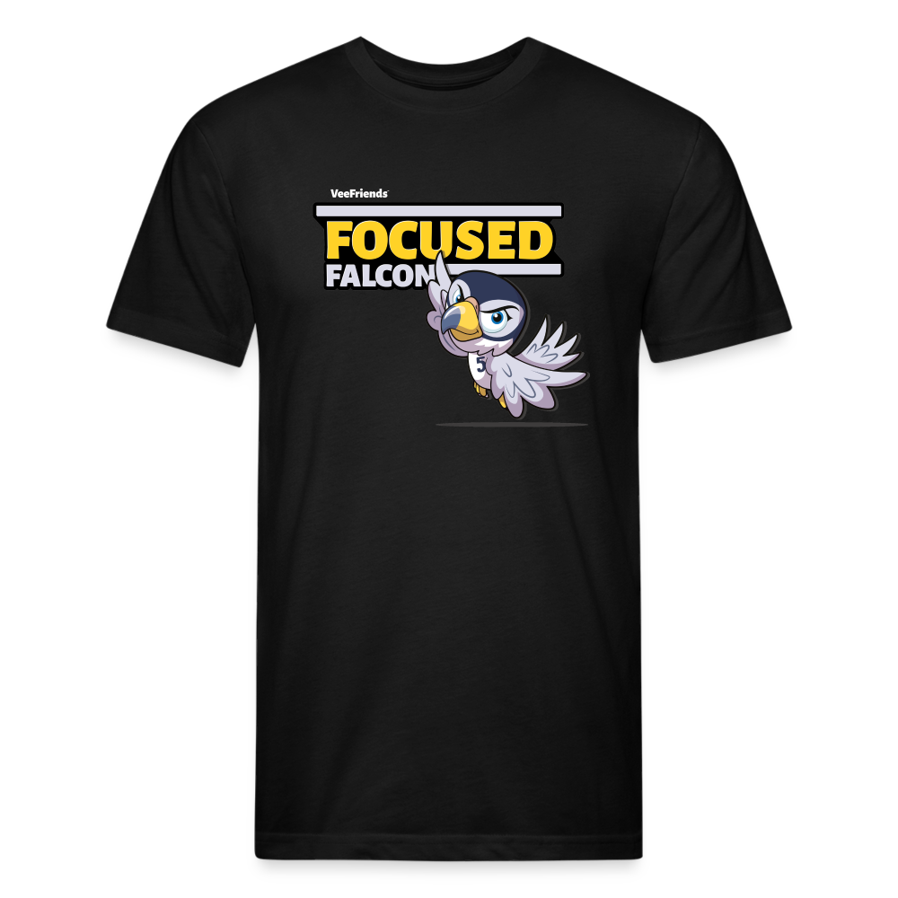 Focused Falcon Character Comfort Adult Tee - black