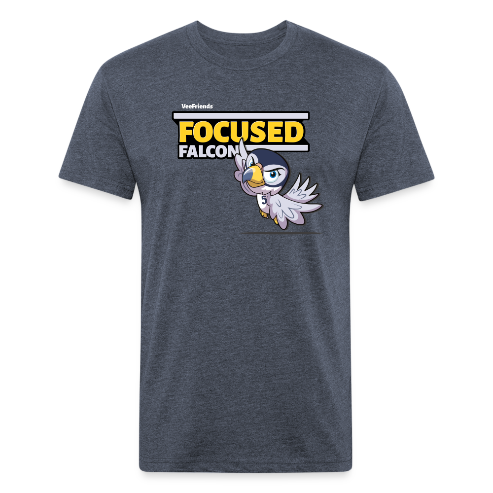 Focused Falcon Character Comfort Adult Tee - heather navy