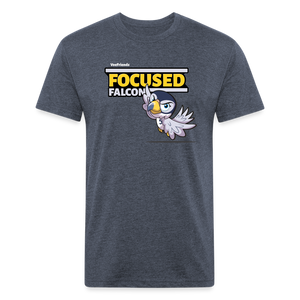 
            
                Load image into Gallery viewer, Focused Falcon Character Comfort Adult Tee - heather navy
            
        