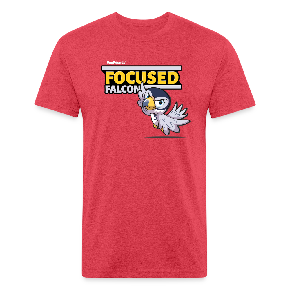 Focused Falcon Character Comfort Adult Tee - heather red