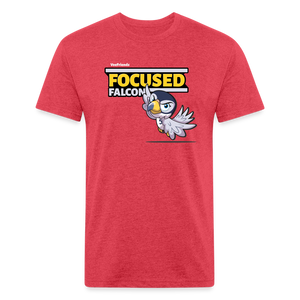 Focused Falcon Character Comfort Adult Tee - heather red
