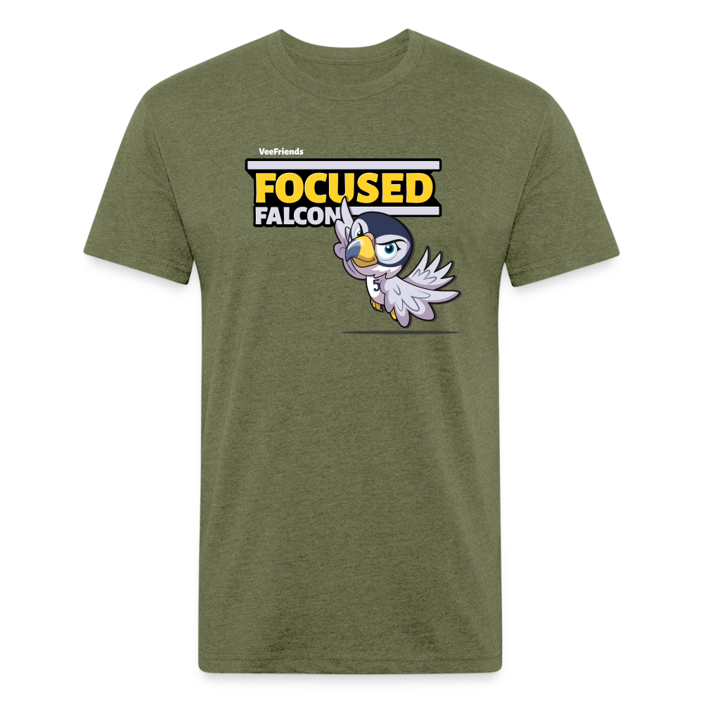 Focused Falcon Character Comfort Adult Tee - heather military green