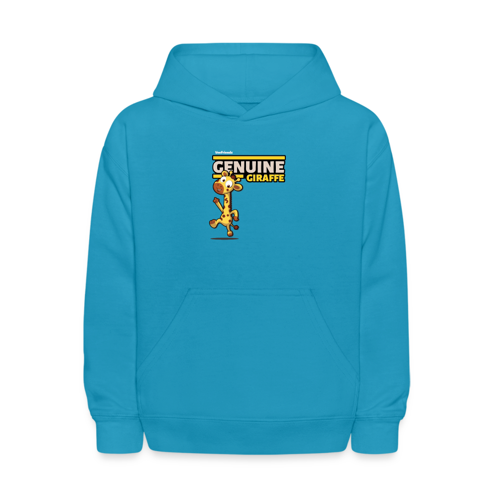 Genuine Giraffe Character Comfort Kids Hoodie - turquoise