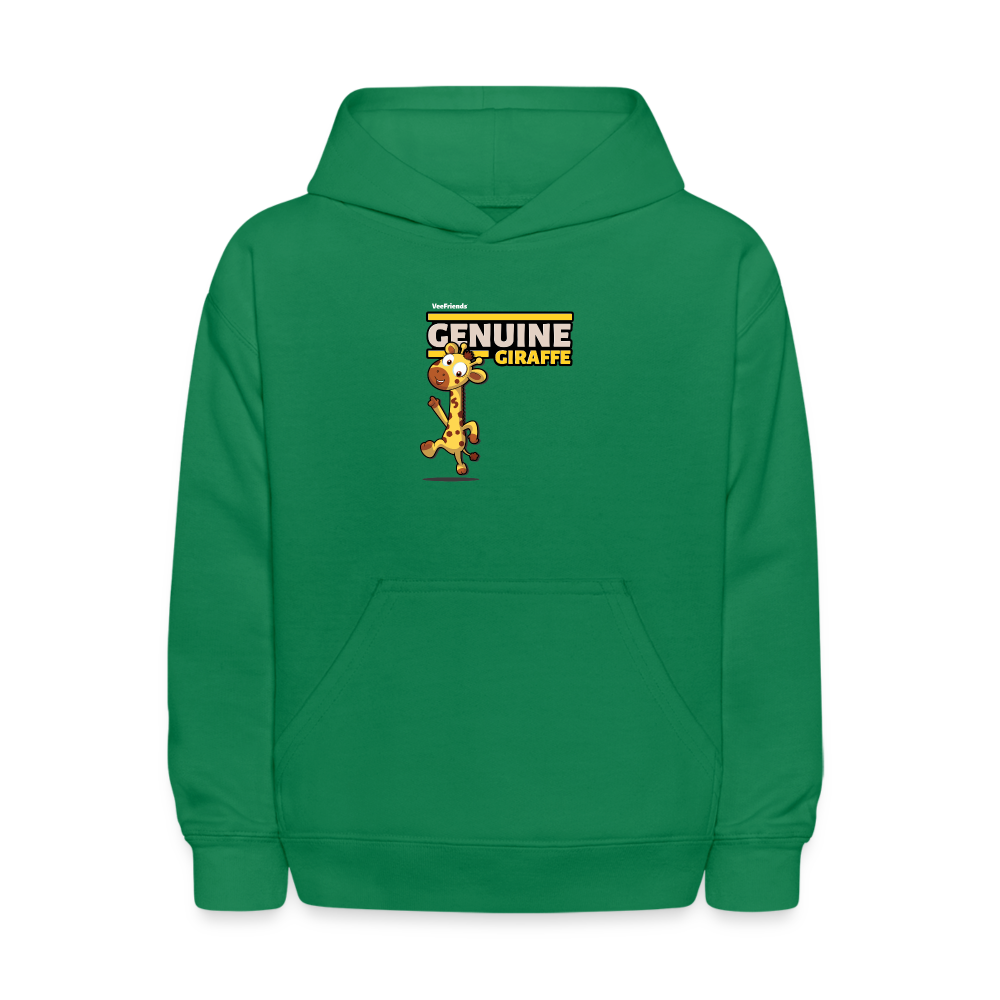 Genuine Giraffe Character Comfort Kids Hoodie - kelly green