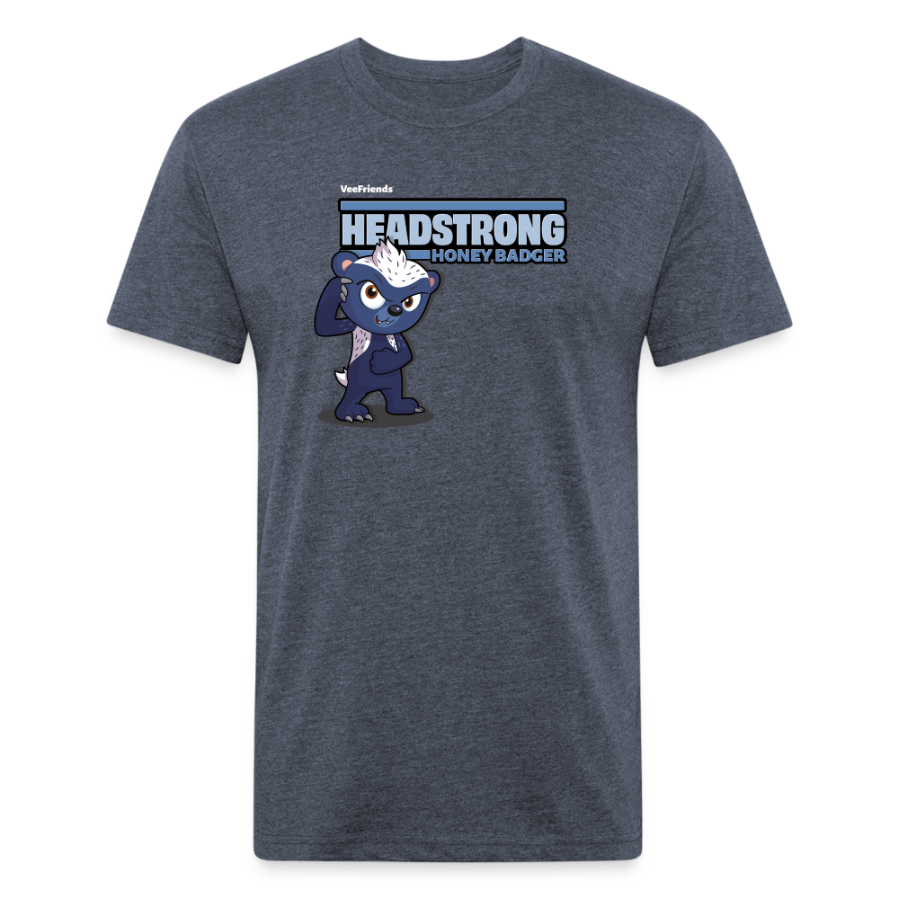 Headstrong Honey Badger Character Comfort Adult Tee - heather navy