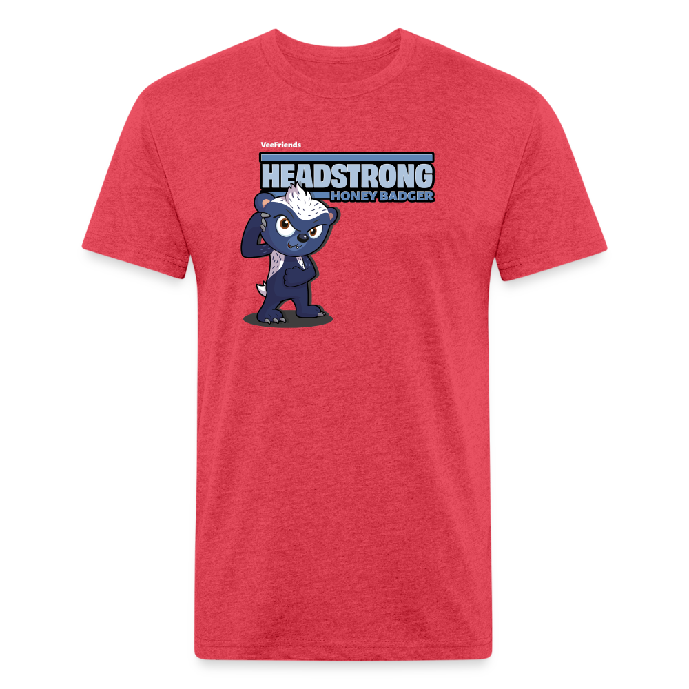 Headstrong Honey Badger Character Comfort Adult Tee - heather red