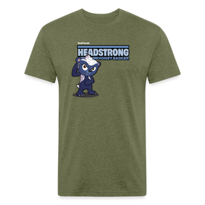 Headstrong Honey Badger Character Comfort Adult Tee - heather military green