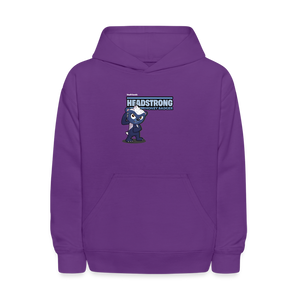 Headstrong Honey Badger Character Comfort Kids Hoodie - purple