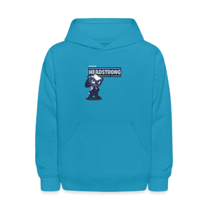 
            
                Load image into Gallery viewer, Headstrong Honey Badger Character Comfort Kids Hoodie - turquoise
            
        