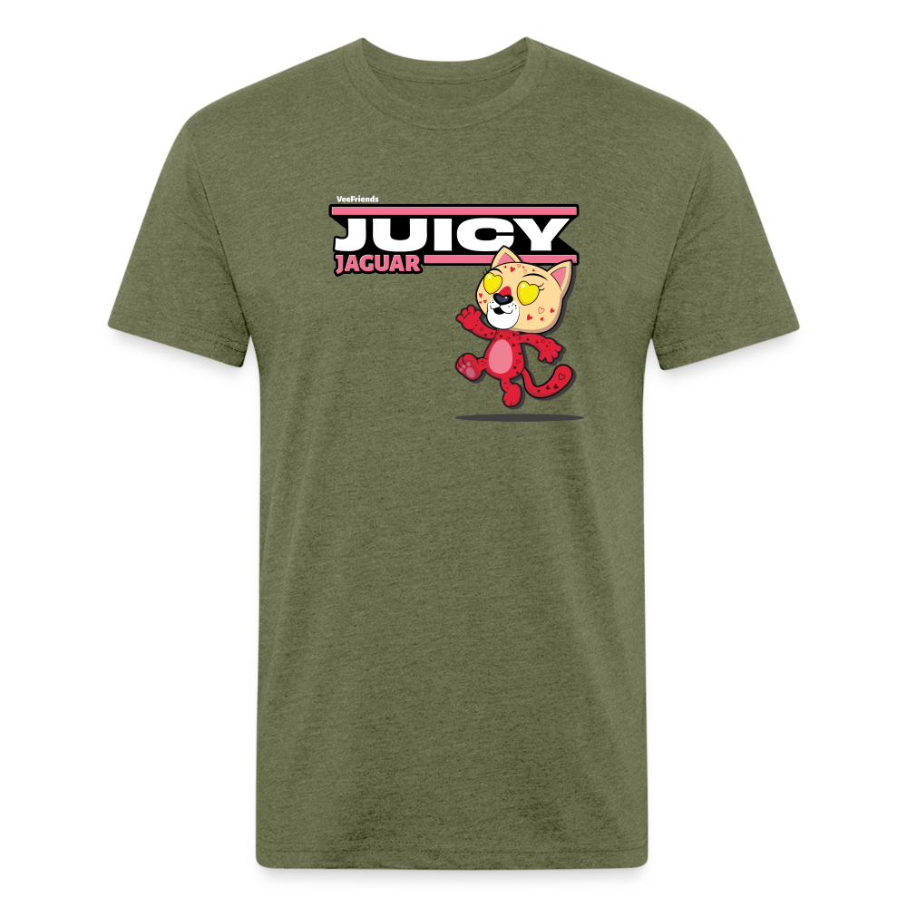 Juicy Jaguar Character Comfort Adult Tee - heather military green