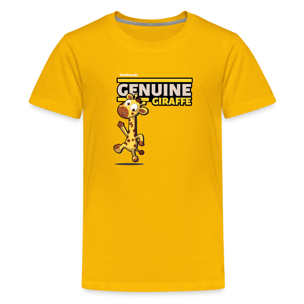Genuine Giraffe Character Comfort Kids Tee - sun yellow