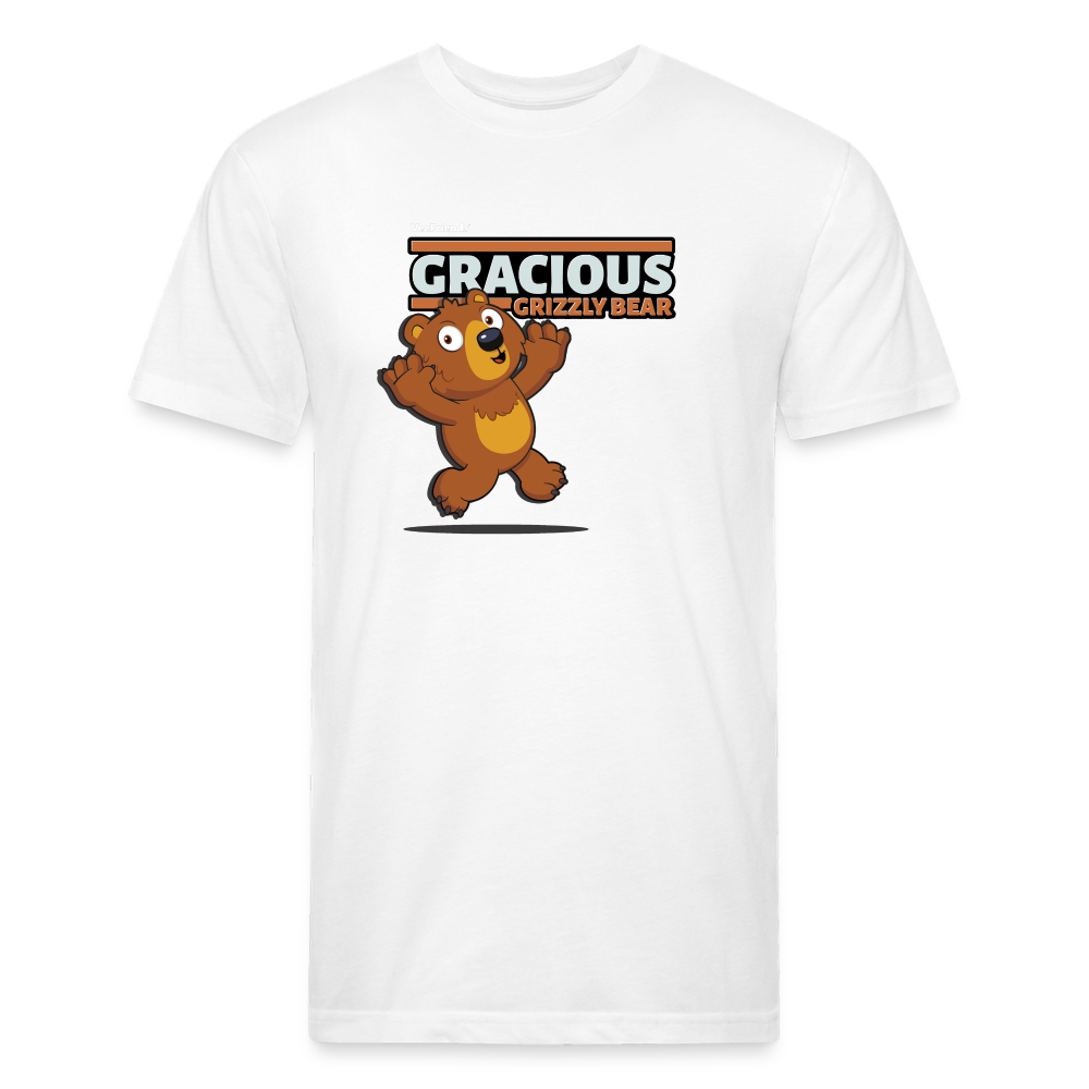 Gracious Grizzly Bear Character Comfort Adult Tee - white