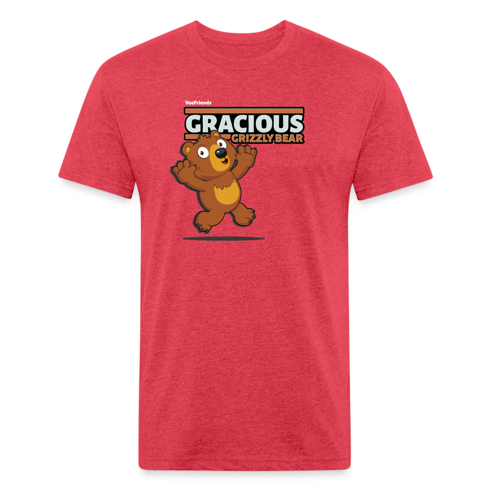 Gracious Grizzly Bear Character Comfort Adult Tee - heather red