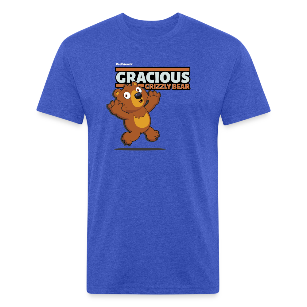Gracious Grizzly Bear Character Comfort Adult Tee - heather royal