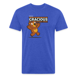 Gracious Grizzly Bear Character Comfort Adult Tee - heather royal