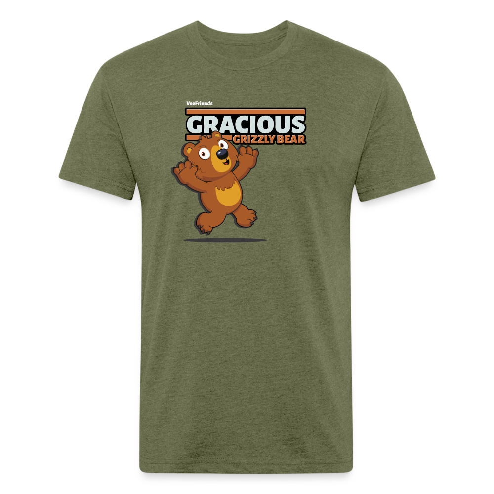 Gracious Grizzly Bear Character Comfort Adult Tee - heather military green