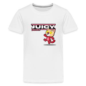 
            
                Load image into Gallery viewer, Juicy Jaguar Character Comfort Kids Tee - white
            
        