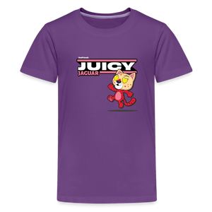 
            
                Load image into Gallery viewer, Juicy Jaguar Character Comfort Kids Tee - purple
            
        