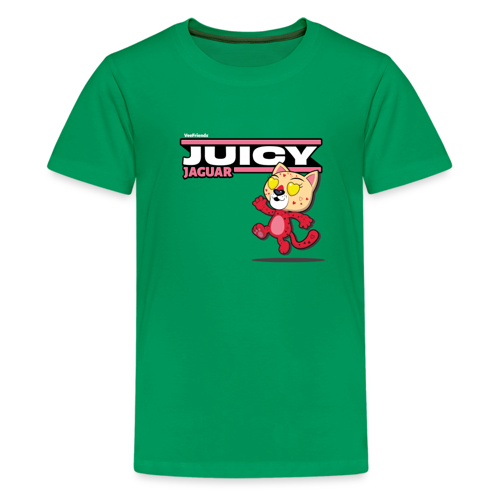 
            
                Load image into Gallery viewer, Juicy Jaguar Character Comfort Kids Tee - kelly green
            
        