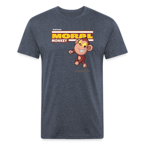 Moral Monkey Character Comfort Adult Tee - heather navy