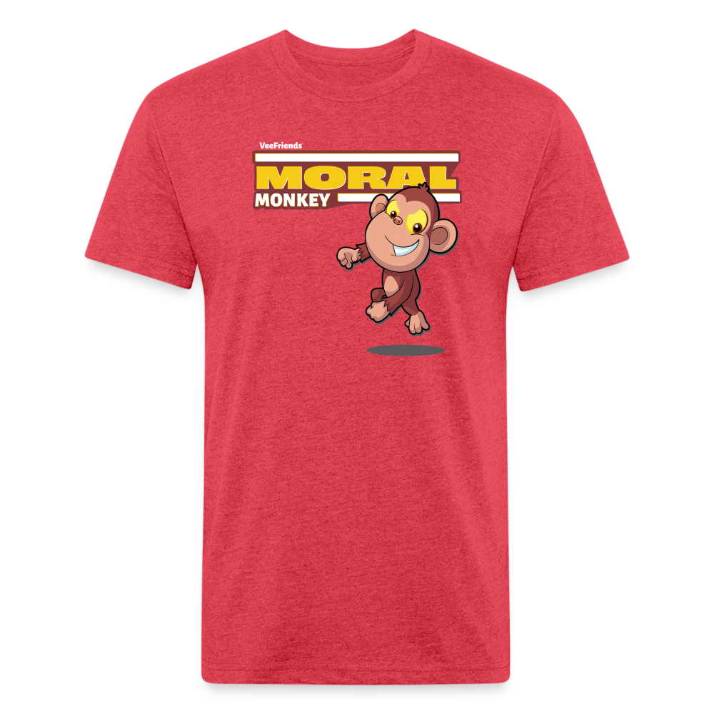 Moral Monkey Character Comfort Adult Tee - heather red