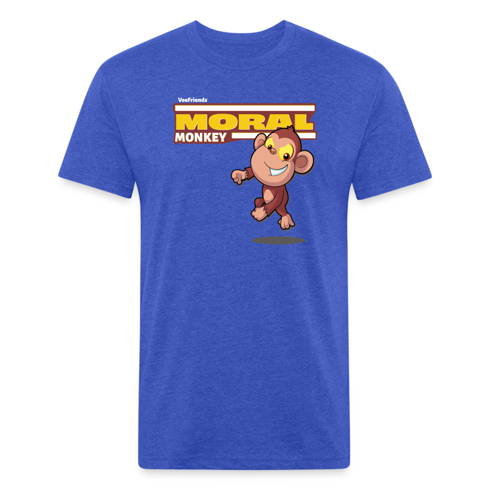 Moral Monkey Character Comfort Adult Tee - heather royal