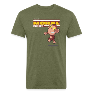 Moral Monkey Character Comfort Adult Tee - heather military green