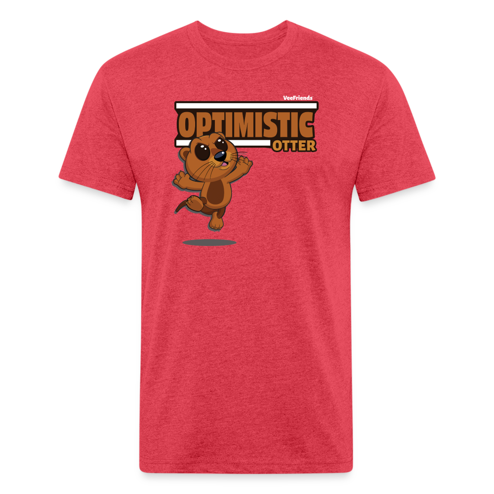 Optimistic Otter Character Comfort Adult Tee - heather red