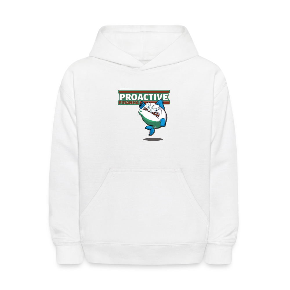 Proactive Piranha Character Comfort Kids Hoodie - white
