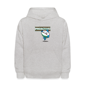 Proactive Piranha Character Comfort Kids Hoodie - heather gray