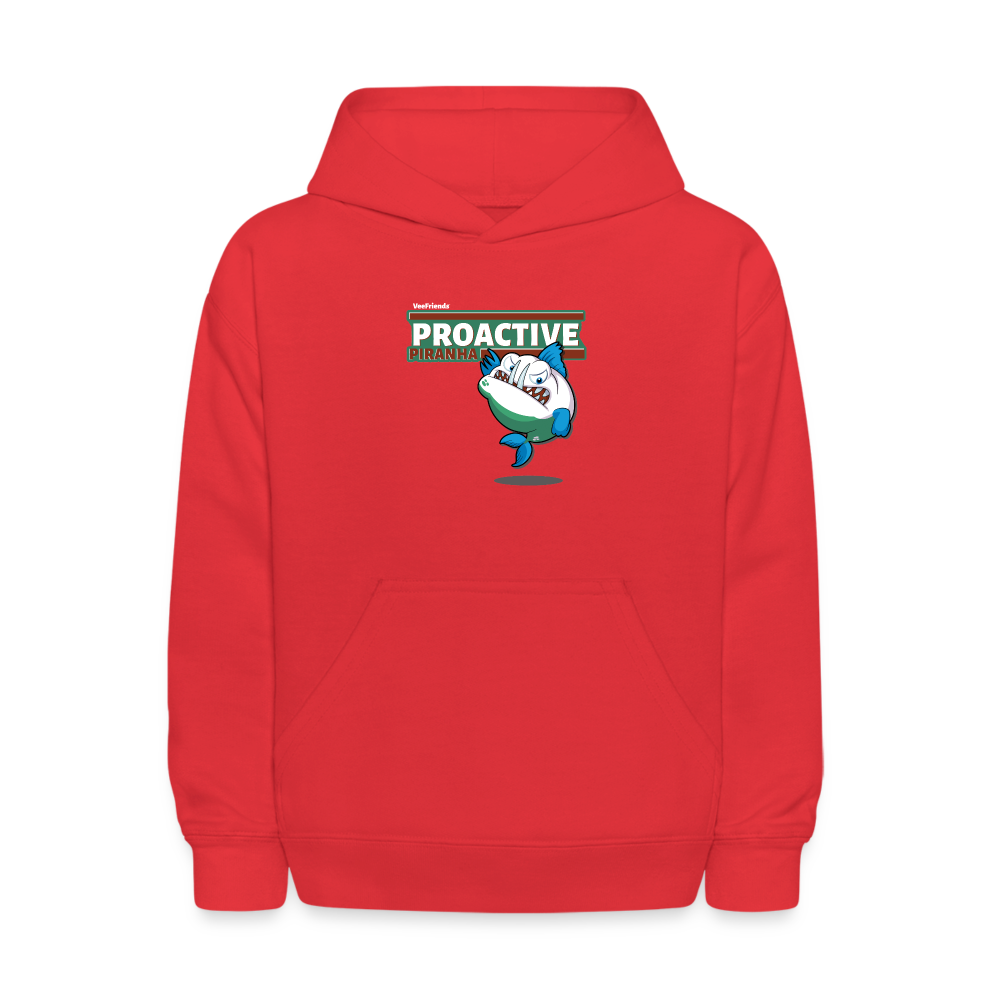 
            
                Load image into Gallery viewer, Proactive Piranha Character Comfort Kids Hoodie - red
            
        