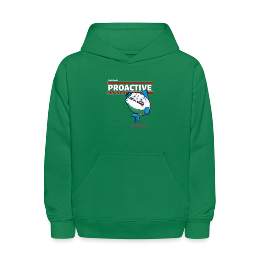 Proactive Piranha Character Comfort Kids Hoodie - kelly green