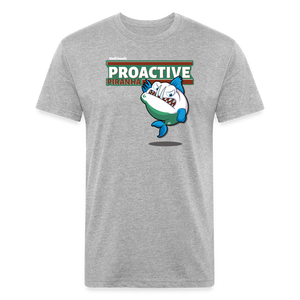 Proactive Piranha Character Comfort Adult Tee - heather gray