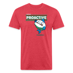 Proactive Piranha Character Comfort Adult Tee - heather red