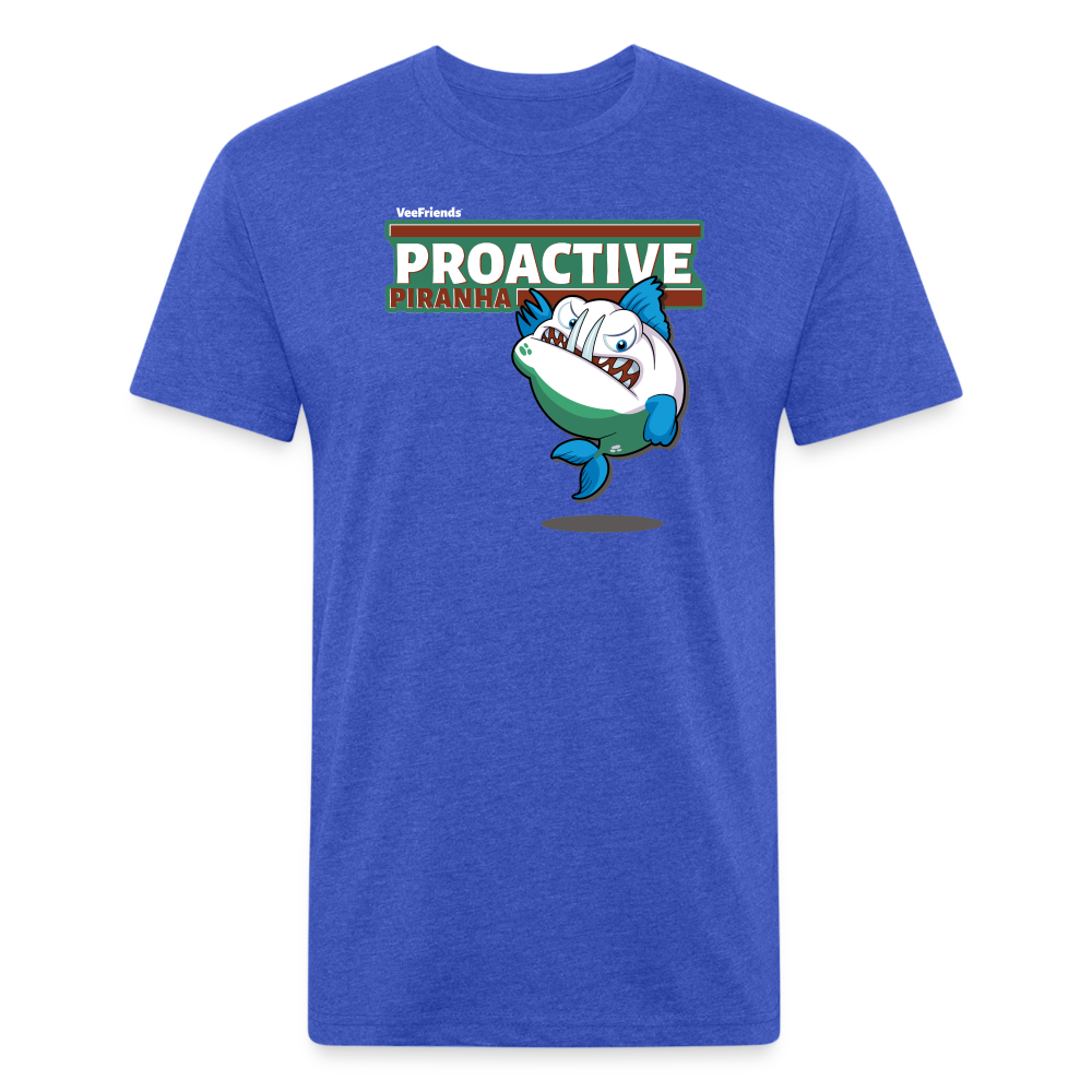 Proactive Piranha Character Comfort Adult Tee - heather royal