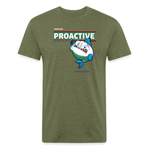 Proactive Piranha Character Comfort Adult Tee - heather military green