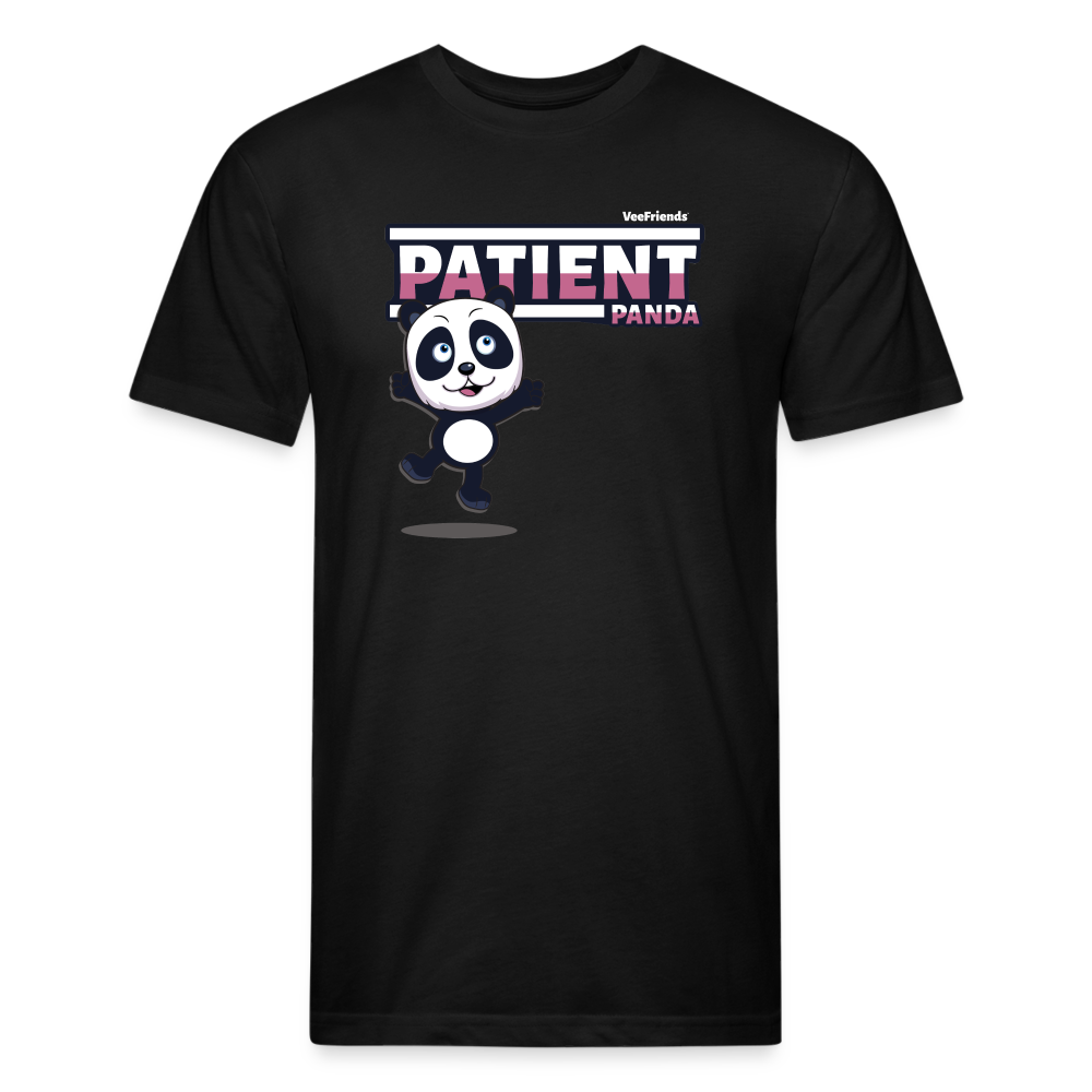 Patient Panda Character Comfort Adult Tee - black